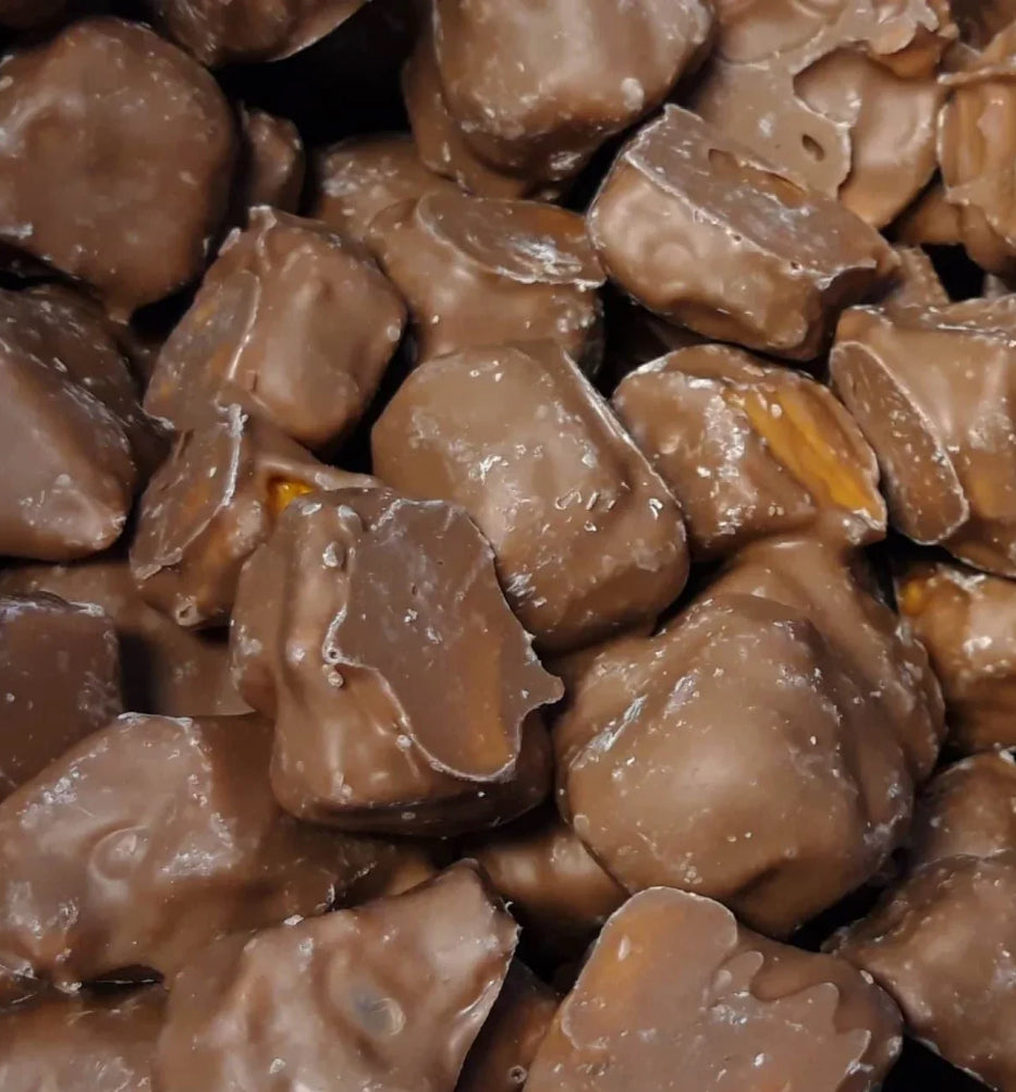 Chocolate covered Cinder Toffee
