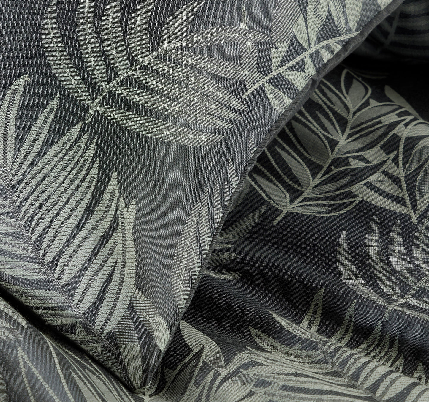 Leaf Jacquard Reversible Duvet Cover Sets in Grey and Pink with Cotton Blend for Ultimate Comfort Eco-Friendly Bedding in King Queen Double Single Sizes by OLIVIA ROCCO
