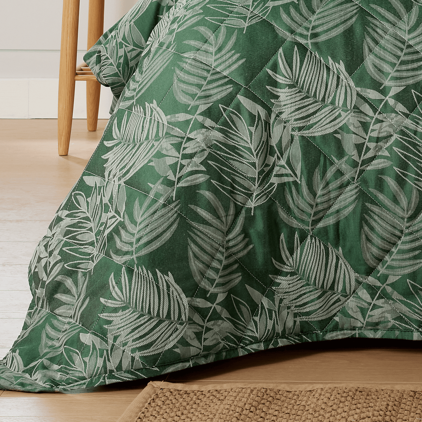 Leaf Jacquard Reversible Duvet Cover Sets in Grey and Pink with Cotton Blend for Ultimate Comfort Eco-Friendly Bedding in King Queen Double Single Sizes by OLIVIA ROCCO