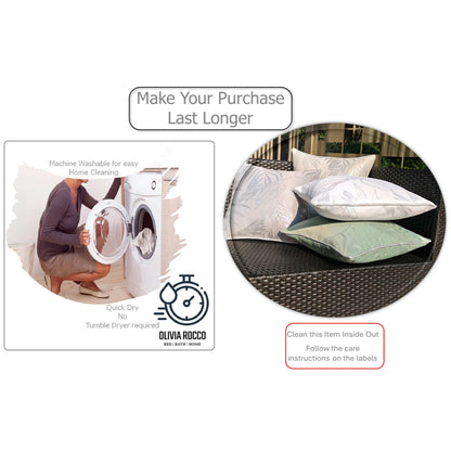 Leaf Sparkle 2 Pack Cushion Covers Leaf Silver Modern Decorative Throw Pillow Cases for Sofa or Bed by OLIVIA ROCCO