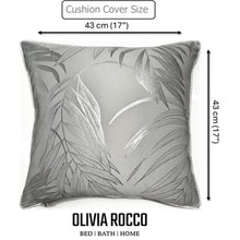 Leaf Sparkle 2 Pack Cushion Covers Leaf Silver Modern Decorative Throw Pillow Cases for Sofa or Bed by OLIVIA ROCCO