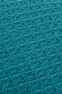 Lisbon Pure Indian Cotton Handwoven Honeycomb Vibrant Cushion Covers for Indoor Outdoor Use in Grey Ochre Navy Teal Silver Pink 17x17 and 24x24 Inches by OLIVIA ROCCO