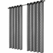 Milano Geometric Blackout Curtains Thermal Insulated Eyelet Pair Light-Blocking Window Drapes for Stylish Home Decor by OLIVIA ROCCO