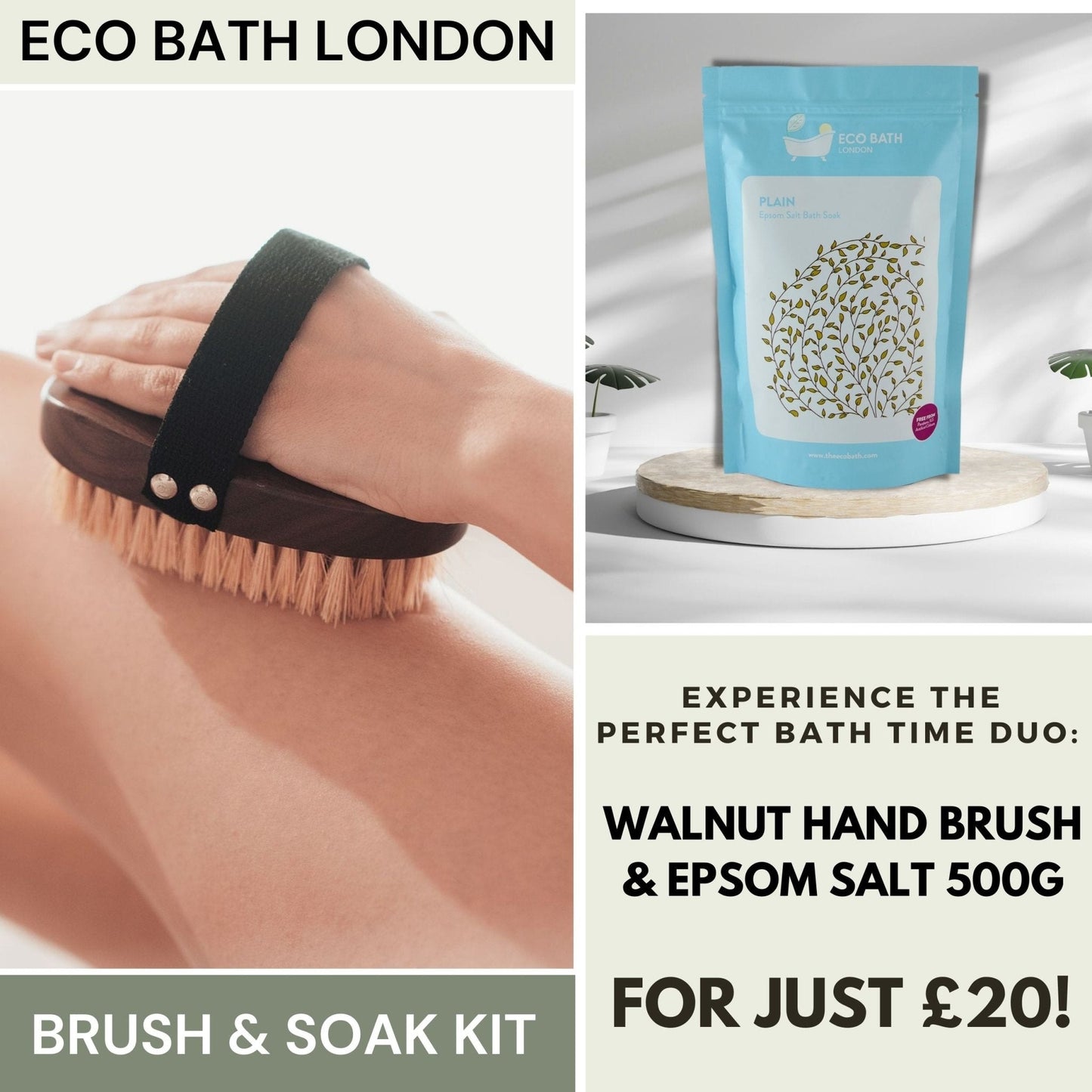 Mindful Moments: Eco Bath London Brush & Soak Kit