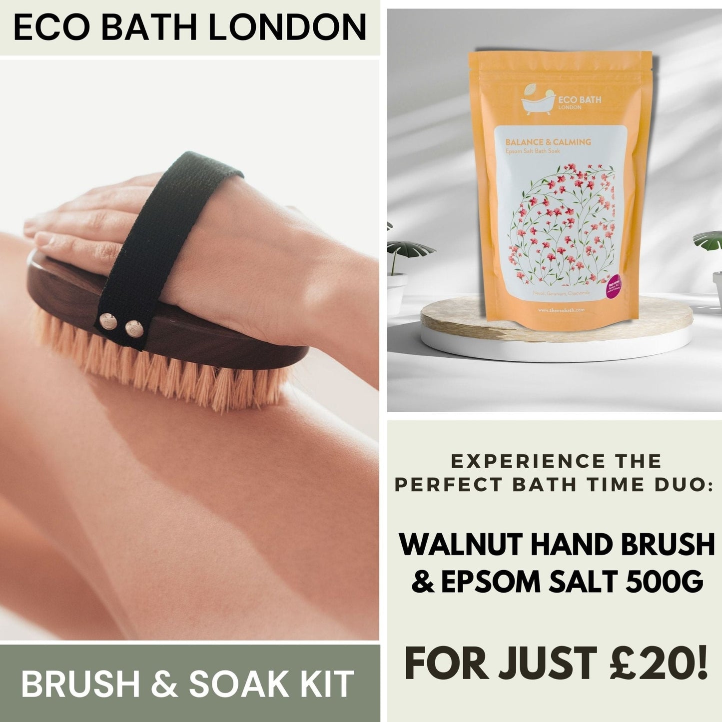 Mindful Moments: Eco Bath London Brush & Soak Kit