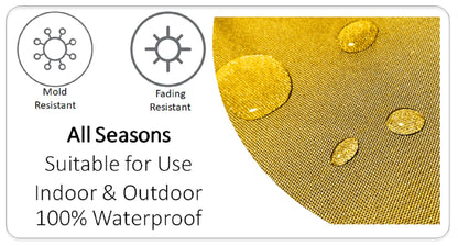 Nairobi Ochre Waterproof Outdoor Cushions Breathable Hollowfibre Filled Weather Resistant Decorative Patio Garden Cushions for Indoor and Outdoor Use by OLIVIA ROCCO