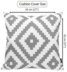 Nairobi Silver Waterproof Outdoor Cushions 17x17 Inches Weather Resistant Durable Polyester Garden Patio by OLIVIA ROCCO