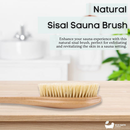 Natural Sisal or Bristle Body Brush for Dry Brushing and Showers