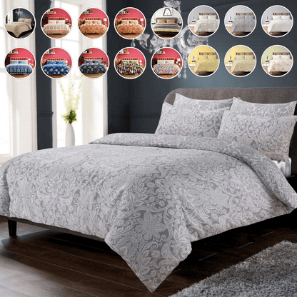 OLIVIA ROCCO Luxury Super Soft Cotton Rich Duvet Sets Easycare Comfortable Bedding Includes Duvet Cover & Pillowcases in Single Double King Size