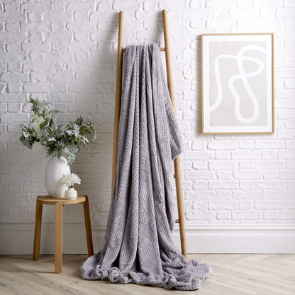 Oversized Chunky Soft Fleece Blanket Cloud Throw Faux Fur Polyester Blend Warm Stylish Home Decor Double King Beds Sofas by OLIVIA ROCCO