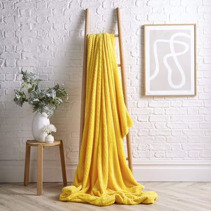Oversized Chunky Soft Fleece Blanket Cloud Throw Faux Fur Polyester Blend Warm Stylish Home Decor Double King Beds Sofas by OLIVIA ROCCO