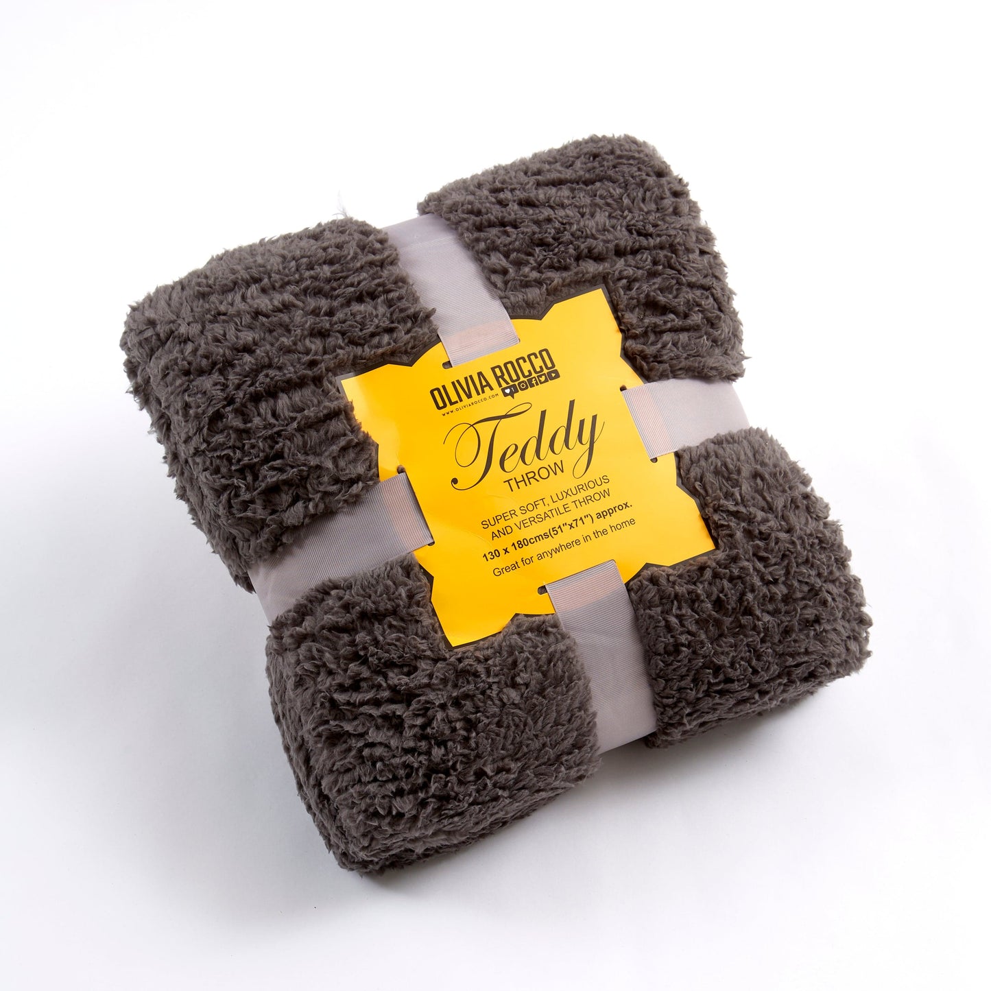 Oversized Fluffy Huggable Teddy Throw Blanket Super Soft Faux Fur Fleece for Sofa or Bed Luxurious Comfort and Warmth in Stylish Colours by OLIVIA ROCCO