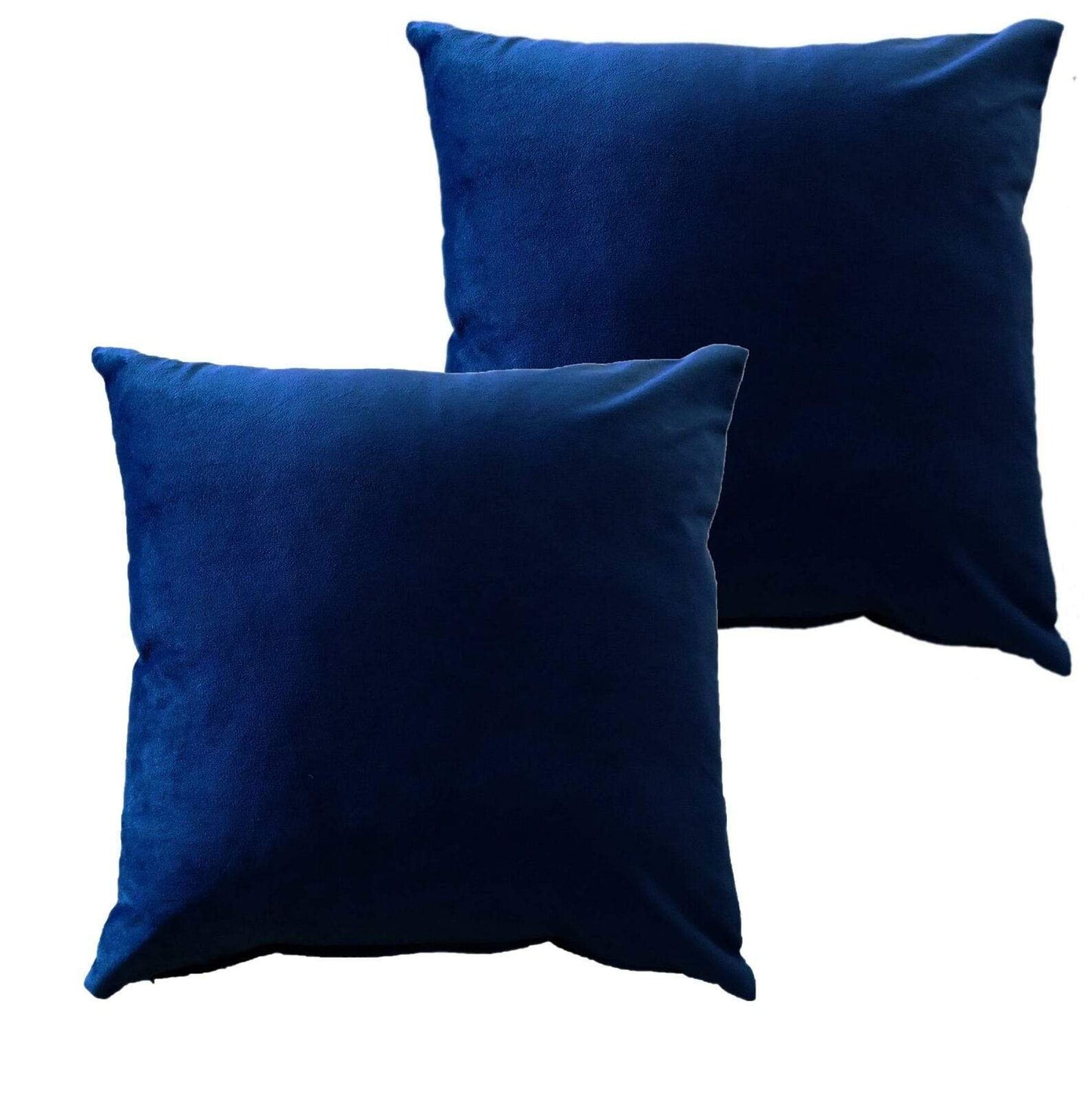Pack of 2 Ultra-Soft Matte Velvet Cushion Covers 17x17 Inch Decorative Pillow Cases for Home Garden Decor Charcoal Silver Green Duck Egg by OLIVIA ROCCO