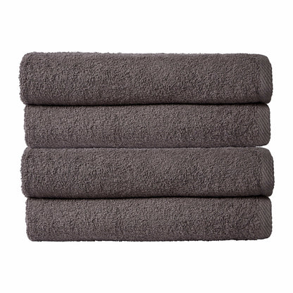 Pack of 4 Large Quick-Drying Lightweight Easycare Indus Valley Cotton Bath Sheets 80x140cm for Home Travel Gym Holidays Multiple Colours by OLIVIA ROCCO