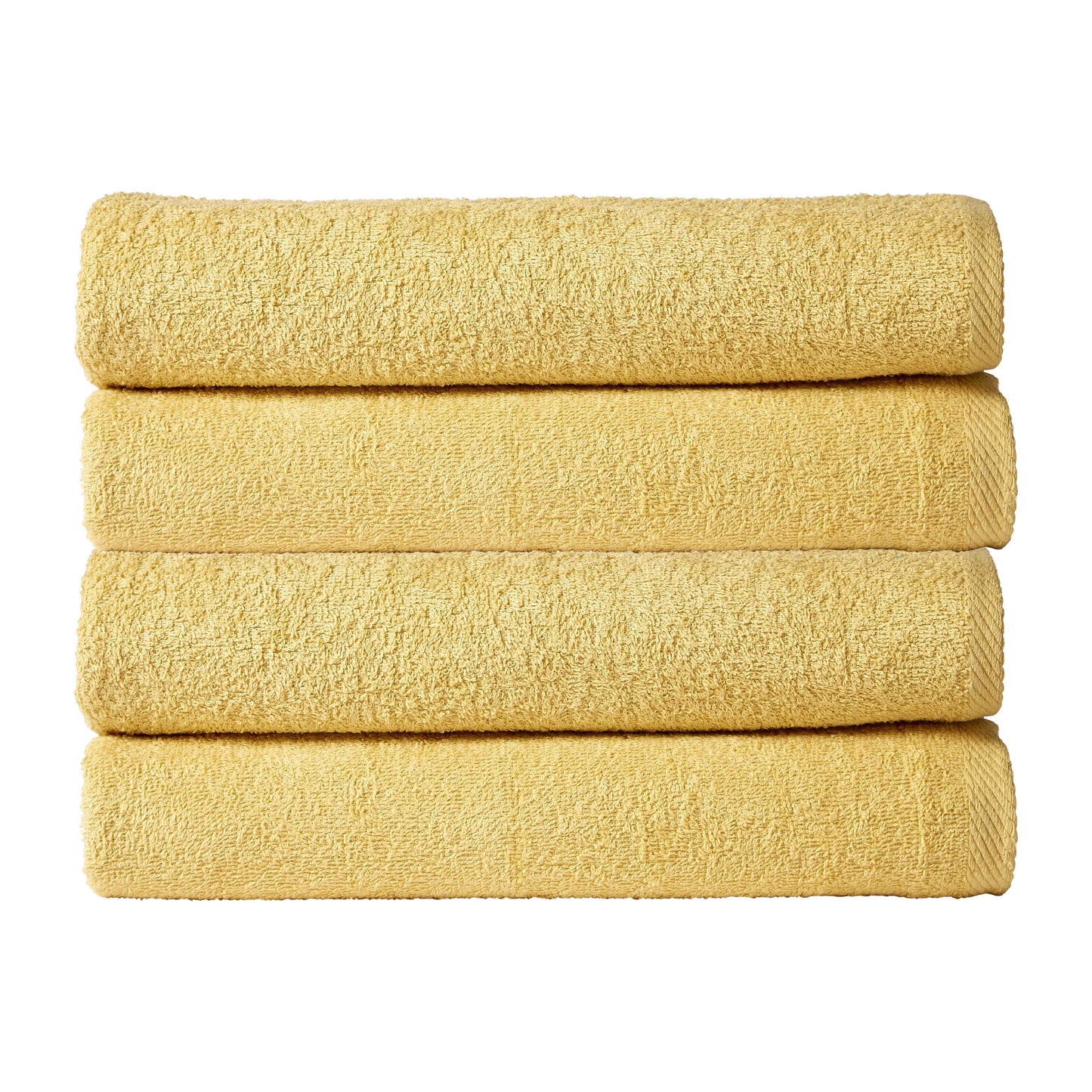 Pack of 4 Large Quick-Drying Lightweight Easycare Indus Valley Cotton Bath Sheets 80x140cm for Home Travel Gym Holidays Multiple Colours by OLIVIA ROCCO