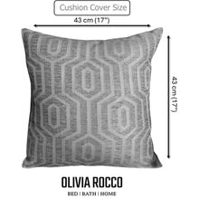 Paris Cushion Covers 2 Pack Modern Grey Decorative Square Scatter Cushions with Invisible Zipper for Sofa & Bed by OLIVIA ROCCO