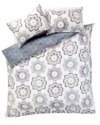 Peony Floral Cotton Rich Duvet Cover Set with Pillowcases Vibrant Modern Luxury Bedding Available in Single Double King Super King by OLIVIA ROCCO