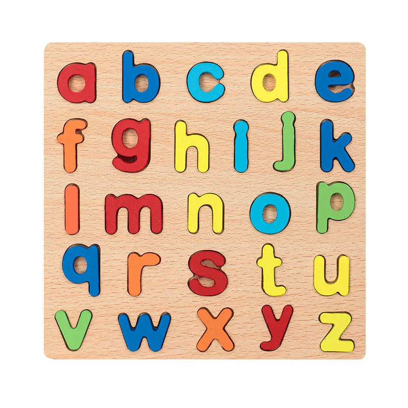 Wooden 3D Puzzle Toys For Children Early Education Cognitive Skills Development Handheld Board Educational Games Numbers Assembly