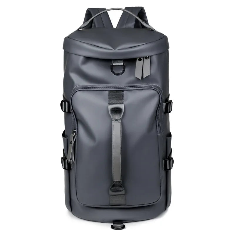 Membrane Outdoor Travel Bag Casual Large-Capacity Men's Bag Dry and Wet Separation Portable Fitness Bag Solid Color Simple Backpack