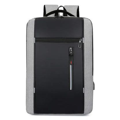 Backpack Men's Simple Business Notebook Computer Bag Multi-purpose USB Large Capacity Travel Backpack