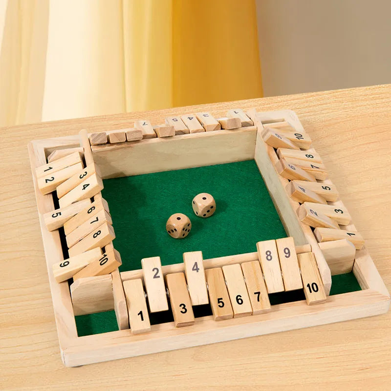 CPC CE Double-Sided Digital Four-Face Flip Card Game Chess Interactive Parent-Child Wooden Board Game Educational Toys For Kids