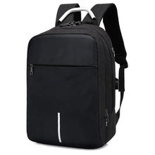 unisex medium all seasons polyester solid color business square zipper functional backpack