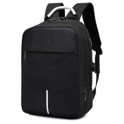 unisex medium all seasons polyester solid color business square zipper functional backpack