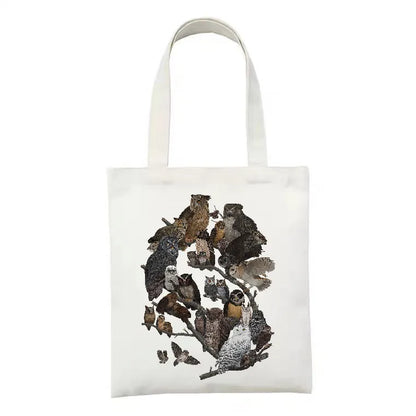 women's simple style artistic animal mushroom butterfly shopping bags