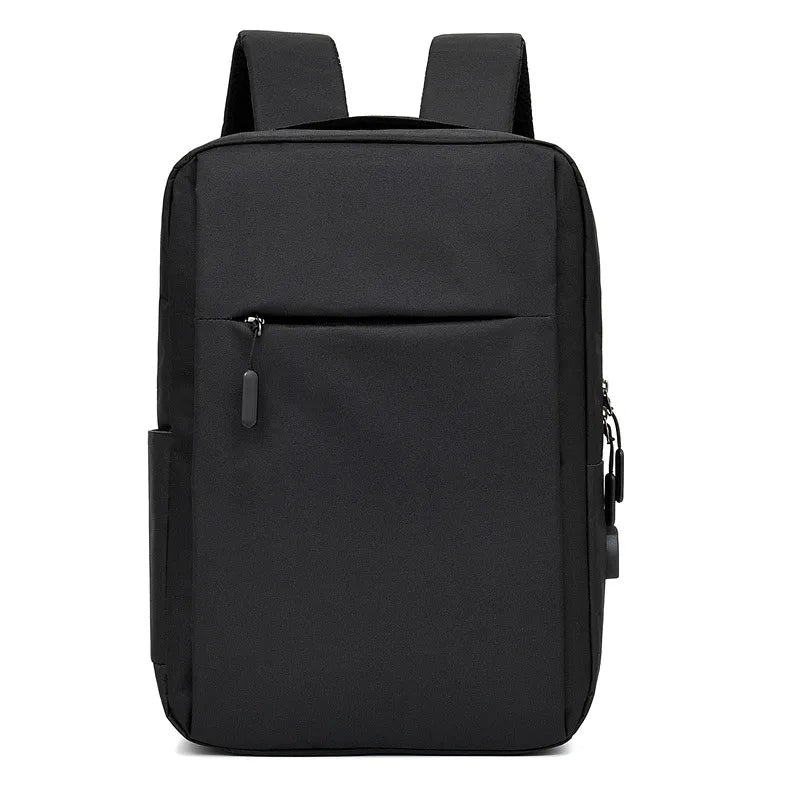 unisex medium all seasons polyester solid color business square zipper functional backpack