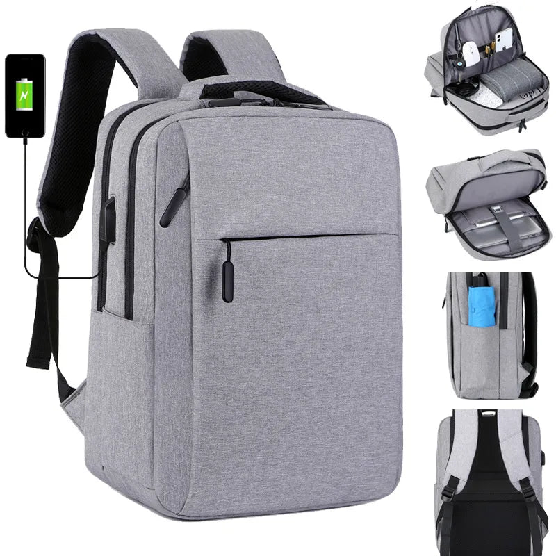 Multifunctional Backpack Men's Business Commuter Backpack USB Backpack Computer Bag Large Capacity Student Campus Schoolbag