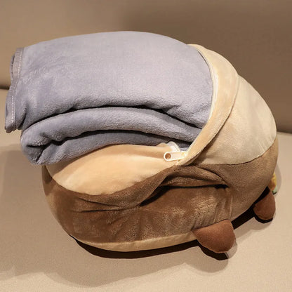 Cute Capybara Three-in-One Pillow Air Conditioned Blanket Naptime Sofa Cushion Women's Style Cartoon Anime Design Company Logo