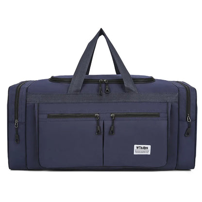 men's solid color oxford cloth zipper travel bag