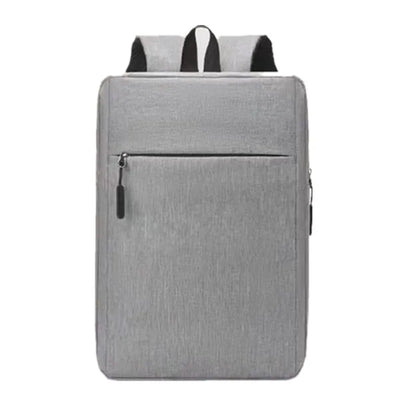 business solid color square zipper functional backpack