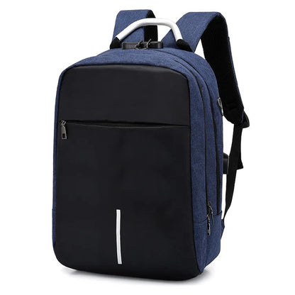 unisex medium all seasons polyester solid color business square zipper functional backpack