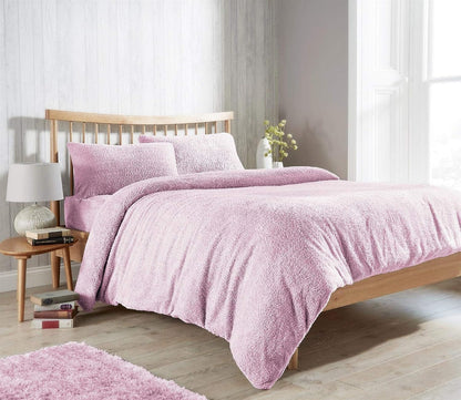 Teddy Fleece Duvet Cover Set for Winter Nights Plush Super Soft Ultimate Comfort in Single Double King Super King Fluffy Bedding by OLIVIA ROCCO