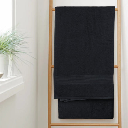 Rhodes Towel Black 100% Cotton Hotel Quality Soft Super Absorbent Hand Bath Towels, Sheets & Face Cloths by OLIVIA ROCCO