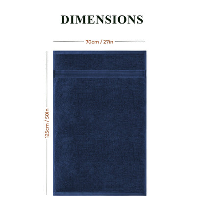 Rhodes Towel Royal Blue 100% Cotton Hotel Quality Soft Super Absorbent Hand Bath Towels, Sheets & Face Cloths by OLIVIA ROCCO