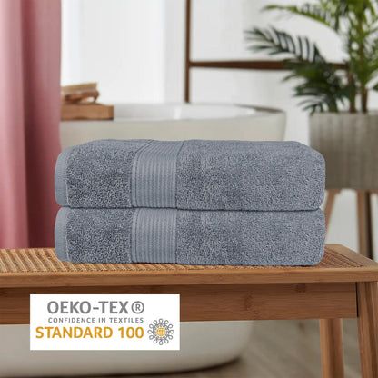 Rhodes Towel Silver 100% Cotton Hotel Quality Soft Super Absorbent Hand Bath Towels, Sheets & Face Cloths by OLIVIA ROCCO