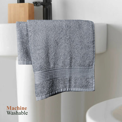 Rhodes Towel Silver 100% Cotton Hotel Quality Soft Super Absorbent Hand Bath Towels, Sheets & Face Cloths by OLIVIA ROCCO