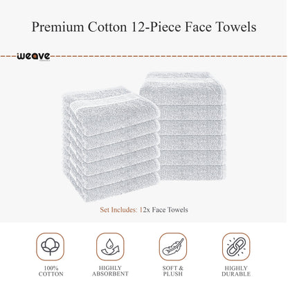 Rhodes Towel White 100% Cotton Hotel Quality Soft Super Absorbent Hand Bath Towels, Sheets & Face Cloths by OLIVIA ROCCO