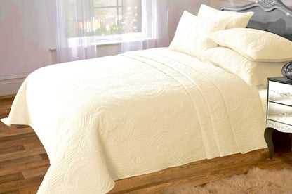 Sorrento Luxurious Embossed Quilted Bedspread Set with Versatile Comfort Ideal for Sofa or Bedding Available in Multiple Colours and Sizes by OLIVIA ROCCO