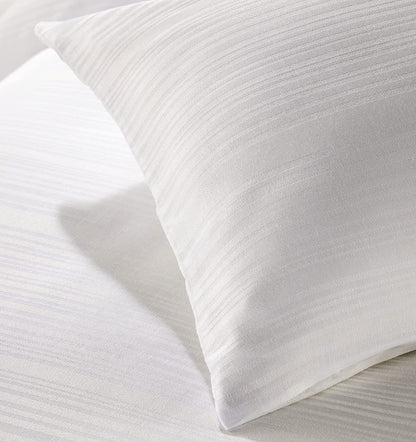 Stripe Jacquard Reversible Cotton Blend Duvet Cover Set with Pillowcases Luxurious Eco-Friendly Bedding for Master and Guest Bedrooms Multiple Sizes and Colours by OLIVIA ROCCO