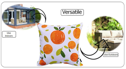 Summer Fruit Design Waterproof Outdoor Cushions for Patio Garden Bench Sofa Bed Durable Polyester Filled Comfort by OLIVIA ROCCO