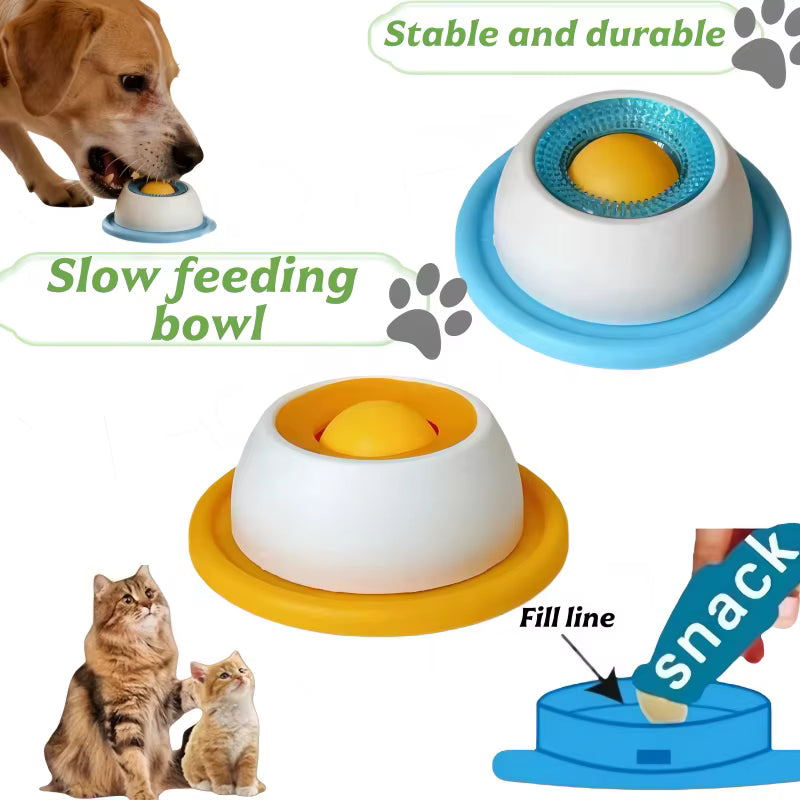 TUGME Dog/cat licking bowl, pet licking toy slow food bowl, non-slip licking bowl, educational toy, makes dogs/cats love licking.