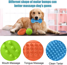 TUGME Tough Durable Interactive Rubber Dog Treat Toy Balls Bite Resistant Chew Toys Tooth Cleaning Food Leakage Feeder Toys