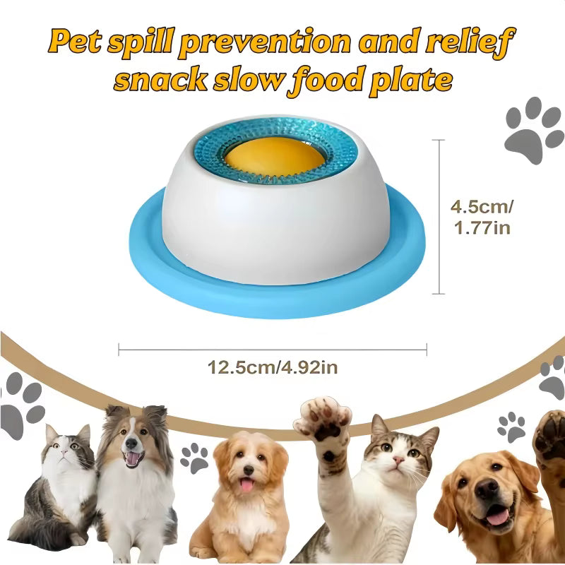 TUGME Dog/cat licking bowl, pet licking toy slow food bowl, non-slip licking bowl, educational toy, makes dogs/cats love licking.