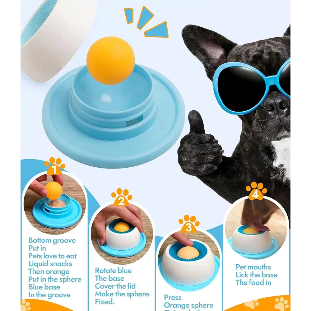 TUGME Dog/cat licking bowl, pet licking toy slow food bowl, non-slip licking bowl, educational toy, makes dogs/cats love licking.