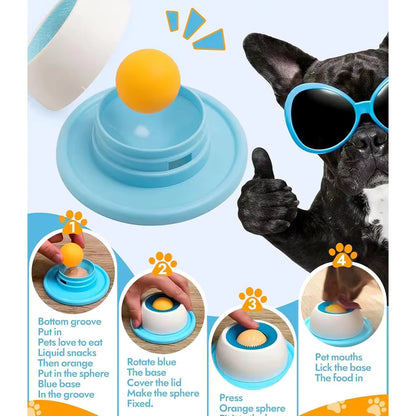 TUGME Dog/cat licking bowl, pet licking toy slow food bowl, non-slip licking bowl, educational toy, makes dogs/cats love licking.