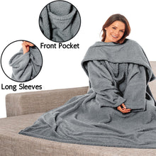 Ultra Soft Cozy Fleece Wearable TV Blanket with Sleeves and Pocket Throw for Lounging and Reading for Women and Men 140x183cm Multiple Colors by OLIVIA ROCCO