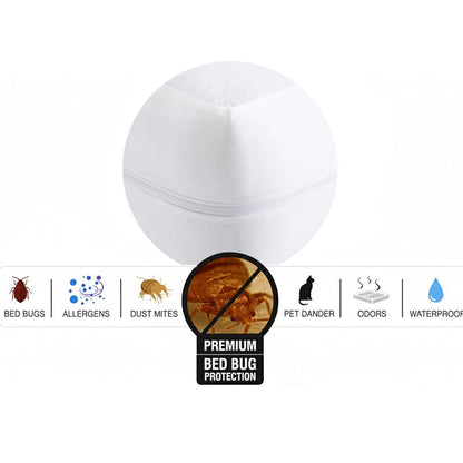 Waterproof Anti Bed Bug Mattress Protector Extra Deep Hypoallergenic Dust Mite Barrier Zipper Encaser by OLIVIA ROCCO